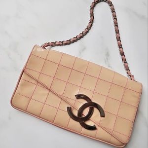 Chanel CC Logo Chocolate Bar Chain Bag